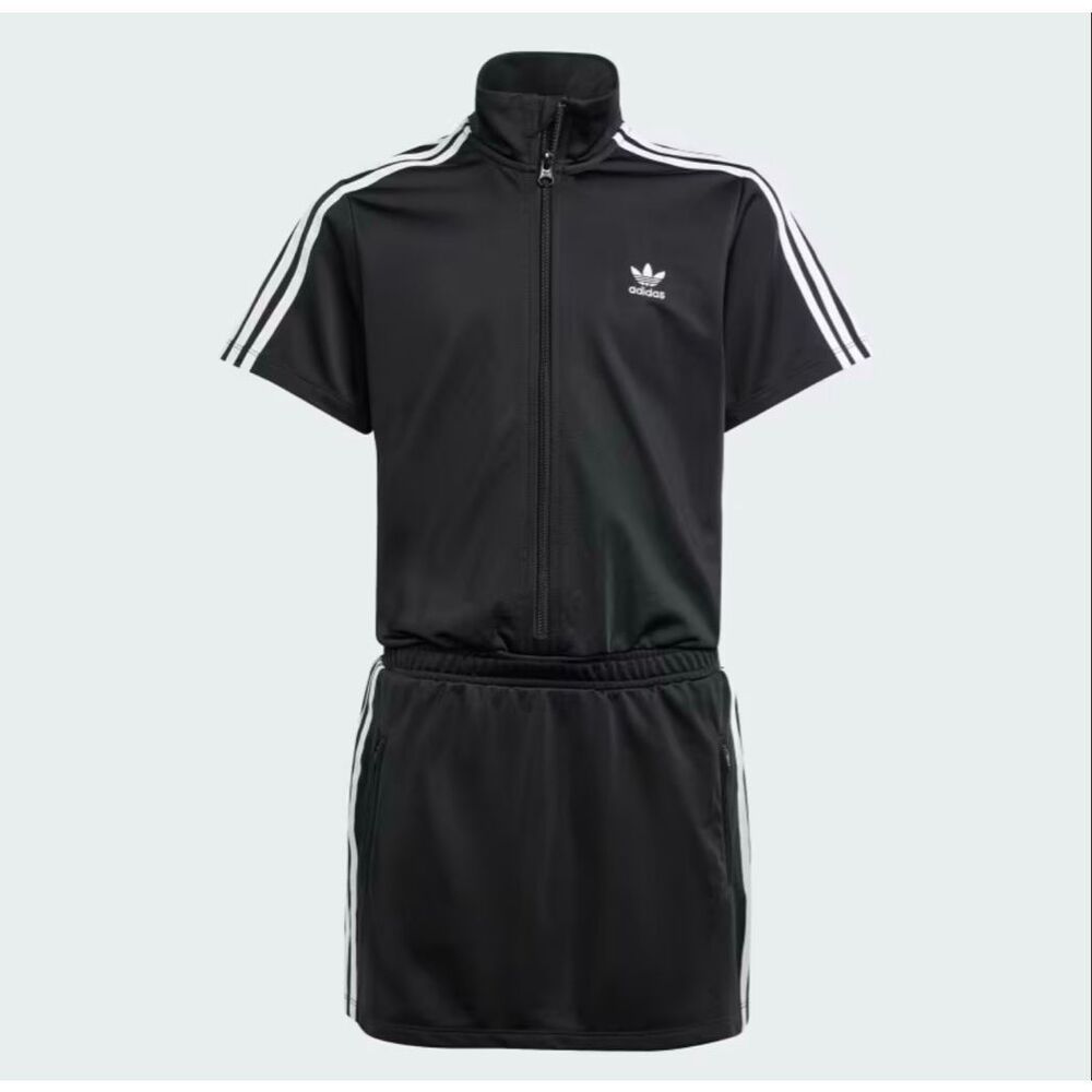 #633. Adidas YOUTH Black Trefoil Firebird Dress NWT